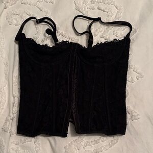Black Lace Corset Top